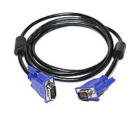 Кабель VGA - VGA 1.5 м Atcom, CC-PPVGA HD15M/HD15M, феритовий фільтр (166790)