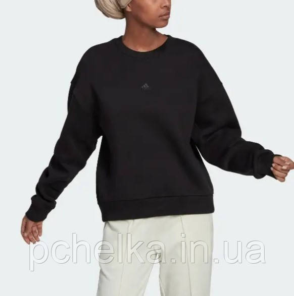 Світшот на флісі кофта Adidas ALL SZN Fleece Sweatshirt Чорний Розмір XL Оригінал