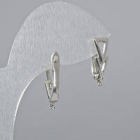 Швензи для сережок сріблястий колір металу 18х12х5,5мм, 1 пара купити біжутерію дешево в інтернеті