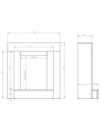 Підлоговий декоративний електрокамін з порталом, камінокомплект з обігрівом Aflamo Simple Горіх + Led 60 3D, фото 3