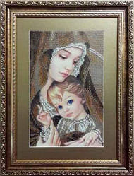МД-с Мадонна з дитям (сепія) Схема для вишивки бісером