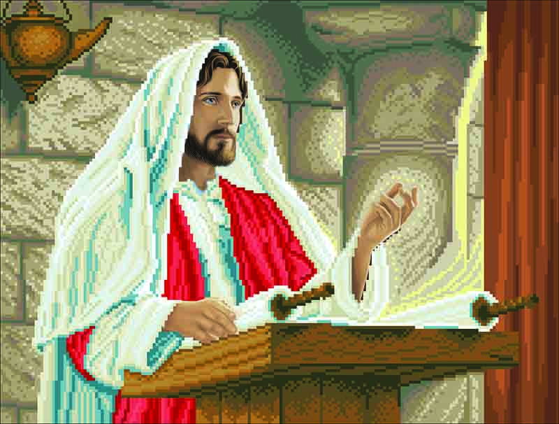 ПІ Проповідь Ісуса Схема для вишивки бісером - фото 1 - id-p98493601