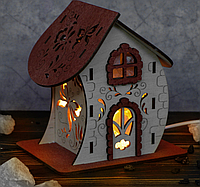 Модель Маленький домик, полезный соляный светильник лампа 100% из соли + ключница в подарок