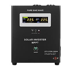 Сонячний інвертор (ДБЖ) LogicPower LPY-С-PSW-1500VA (1050Вт) MPPT 24V