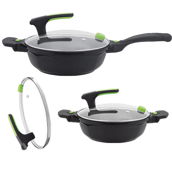 Сковорода з кришкою Maestro d24 см алюміній з антипригарним покриттям (4724 MR), фото 1