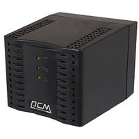 Стабилизатор Powercom TCA-600 черный ступенчатый, 300Вт, вход 220В+/-20%, выход 220V +/- 7% (127219)