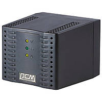 Стабилизатор Powercom TCA-1200 черный, ступенчатый, 600Вт, вход 220В+/-20%, выход 220V +/- 7% (127217)