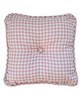 Декоративна подушка з пуговкою Bella Рожева клітинка