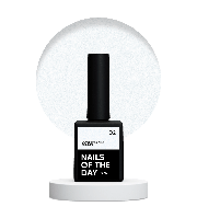 NAILSOFTHEDAY Cover base milk shimmer №02 молочная камуфлирующая база с серебряным шимером для ногтей, 10 мл