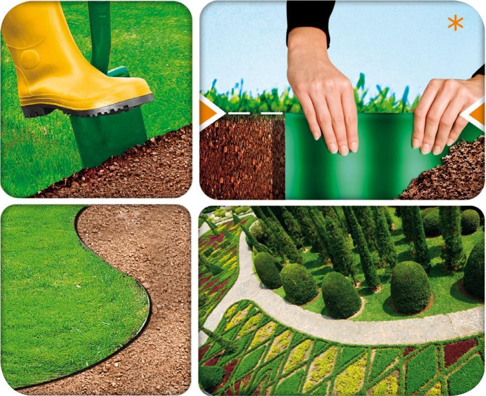 Cellfast Стрічка газонна, бордюрна, хвиляста, 15см x 9м, зелена - фото 3 - id-p2131480394