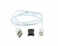 Кабель USB - Lightning 1 м Cablexpert White, с магнитным сменным разъемом (CC-USB2-AMLMM-1M) (164126)