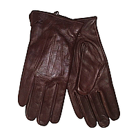Чоловічі коричневі шкіряні рукавички (шкіра оленя)