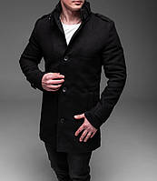 Пальто чоловіче кашемірове до -2°С весняне осіннє Band чорне Пальто однобортне