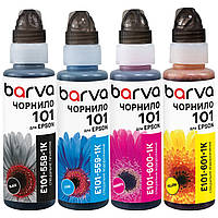 Комплект чернил Barva Epson L4150, L4160, L6160, L6170, L6190, BP/C/M/Y, 4x100 мл (E101-1K-MP) (208988)