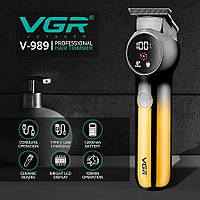 Електрична гарна машинка для стриження бороди VGR V-989 Gold, чудова бритва для стриження волосся