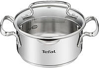 Каструля з кришкою Tefal Duetto+, 16см, 1.5л, нержавіюча сталь, скло (G7194234)