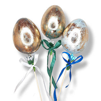 Великодній топер для декору Яйце фольга 6*5 см