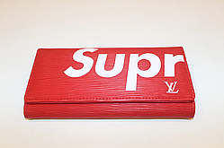 Кошелек клатч Supreme Louis Vuitton красный код 341 продаж продаж