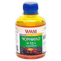 Чернила WWM HP 10/11/12/13/14/82, Yellow, 200 мл, водорастворимые (H12/Y) (160706)