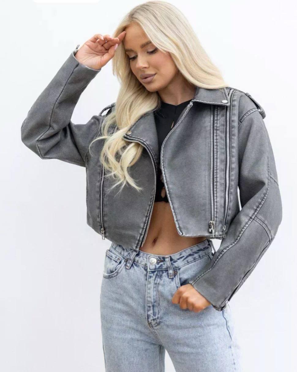 Куртка-косуха укорочена "vintage”, фото 1