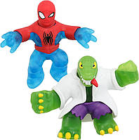 Герои Goo Jit Zu Marvel Goo Shifters против Pack Spider-Man VS Goo Shifter Lizard. 2 мягких 4,5-дюймовых героя