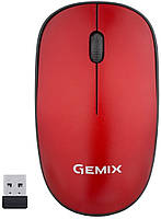 Мышь Gemix GM195 1200 DPI беспроводная, Red, Мини-USB ресивер (GM195RD) (217119)