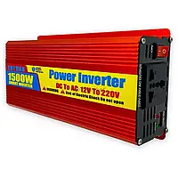 Инвертор 12 - 220 V Преобразователь Напряжения 1500 W С защитой С USB Автомобильный Инвертор 237