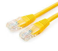 Патч-корд 1.5 м, UTP, Yellow, 2E, литой, RJ45, кат.5е (2E-PC5ECA-150YLW) (229665)