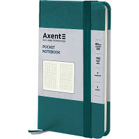 Книга записная Axent Partner, 95x140 мм, 96 листов, клетка, малахитовая (8301-31-A) d