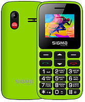 Мобільний телефон (бабусефон) Sigma mobile Comfort 50 HIT2020, Green, Dual Sim (210449)