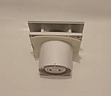 Вентилятор Домовент 100 Тиша ВЛ, решітка скло, колір білий, підшипник, мікровимикач, витяжною, 8Вт, 90м3/год, 220В, г-тія 2роки, фото 4