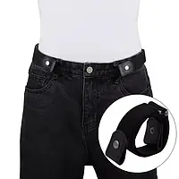 Универсальный эластичный пояс, черный ремень для джинсов, брюк Black Chansin