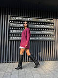 Бордовий жіночий светр оверсайз, фото 2