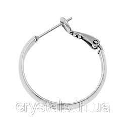 Швензи-кільця 25 мм, античне срібло, фото 1