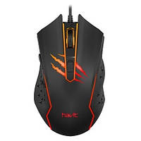 Мышь Havit HV-MS1027, Gaming Black, USB, 2400 dpi (6939119030896) (206766)