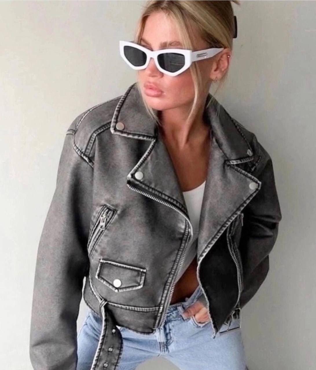 Куртка-косуха укорочена "vintage”, фото 1