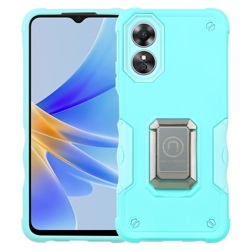 Протиударний чохол для Oppo Reno 8T бірюзовий з кільцем підставкою