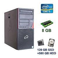 Компьютер Fujitsu Esprimo P720 Tower / Core i5-4430/ 8 GB RAM/ 120GB SSD+500GB HD/ HD 4600