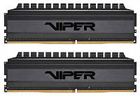 Память 16Gb x 2 (32Gb Kit) DDR4, 3600 MHz, Patriot Viper 4 Blackout, Black (PVB432G320C6K) (247100)