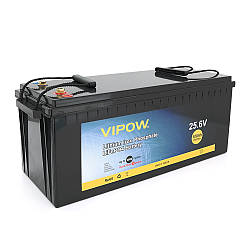 Акумуляторна батарея Vipow LiFePO4 25,6V 100Ah з вбудованою ВМS платою 80A (530*215*205)