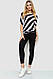 Кофта жіноча в смужку, колір чорно-білий, 244R0263, фото 2