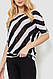 Кофта жіноча в смужку, колір чорно-білий, 244R0263, фото 3