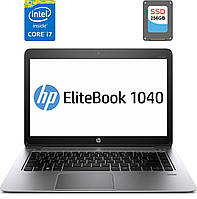 Ультрабук HP EliteBook Folio 1040 G1 / 14" (1600x900) TN / Intel Core i7-4600U (2 (4) ядра по 2.1 - 3.3 GHz) / 4 GB DDR3 / 256 GB