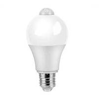 Лампа светодиодная с датчиком движения E27 LED 5 Вт 12х6 см холодный белый