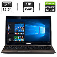 Ноутбук Asus K53S / 15.6" (1366x768) TN / Intel Core i5-2450M (2 (4) ядра по 2.5 - 3.1 GHz) / 8 GB DDR3 / 256