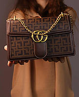Женская сумка Gucci brown, женская сумка, Гучи коричневого цвета SK1301
