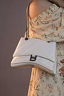 Женская сумка Balenciaga Crush white, женская сумка, Баленсиага белого цвета SK1902