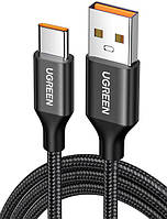 Кабель Ugreen Type-C до USB Type A Huawei SuperCharge Cable 6А 100W ( 60729 ) 1.5м Black