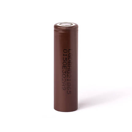 Акумулятор 18650 Li-Ion LG LGDBHG21865, 3000mAh, 20A, 4.2 / 3.6 / 2.5V, BROWN, 2 шт. в упаковці, ціна за 1 шт, фото 1