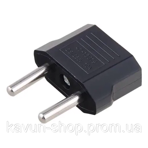 Переходник с US на EU вилку, адаптер розетки, черный h (ID#2131639774 ...